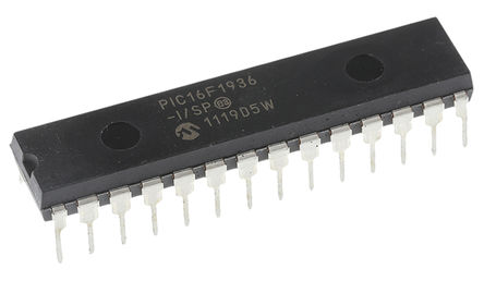 Microchip - PIC16F1936-I/SP - Microchip PIC16F ϵ 8 bit PIC MCU PIC16F1936-I/SP, 32MHz, 256B8192 x 14  ROM , 512 B RAM, SPDIP-28		