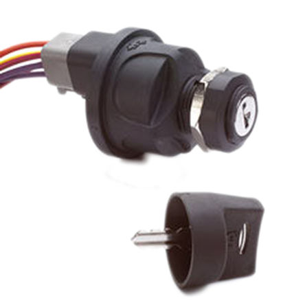 Cole Hersee - 95060 - Cole Hersee IP67 4位置 钥匙开关 95060, 10 A电流, 直向钥匙, 螺丝接端		