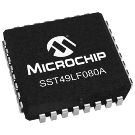 Microchip - SST49LF080A-33-4C-NHE - Microchip SST49LF080A-33-4C-NHE , 8Mbit (1024K x 8 λ), нӿ, 11ns, 3  3.6 V, 32 PLCCװ		