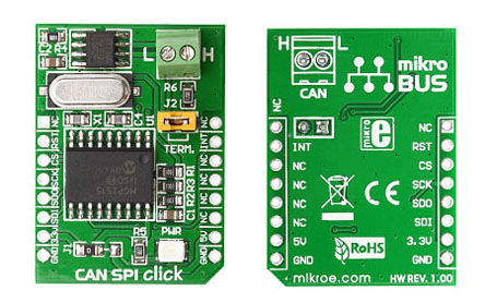 MikroElektronika - MIKROE-986 - MikroElektronika MCP2515 CAN SPI 3.3V ર ԰ MIKROE-986; Ƕʽ CAN 		