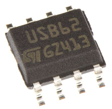 STMicroelectronics - USB6B1 - STMicroelectronics USB6B1 双向 TVS 二极管阵列, 500W, 8针 SOIC封装		