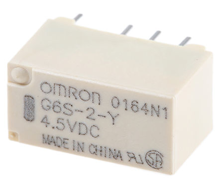 Omron - G6S-2-Y 4.5DC - Omron G6S-2-Y 4.5DC ˫˫ PCB װ Ǳ̵, 2 A, 4.5V dc		