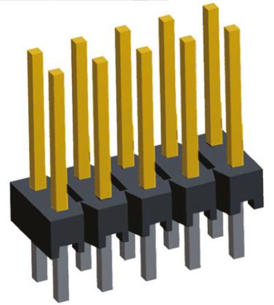 TE Connectivity - 5-146252-5 - TE Connectivity AMPMODU Mod II ϵ�� 10· 2.54mm�ھ� (2��) ֱ ���Ź��� 5-146252-5, ���Ӷ˽�, 3A, ͨ��		