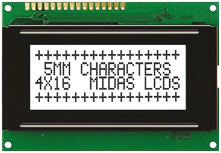 Midas - MC41605A6W-FPTLW - Midas ͸ ĸ LCD ɫʾ MC41605A6W-FPTLW, LED, 416ַ		