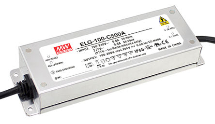 Mean Well - ELG-100-C500A - Mean Well ELG-100-C ϵ LED  ELG-100-C500A, 200V, 500mA, 100W		