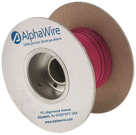 Alpha Wire - 6710 RD005 - Alpha Wire EcoWire ϵ 30m ɫ 28 AWG о ڲߵ 6710 RD005, 0.07 mm2 , 7/0.12 mm оʾ, 600 V		