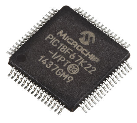Microchip - PIC18F67K22-I/PT - Microchip PIC18F ϵ 8 bit PIC MCU PIC18F67K22-I/PT, 64MHz, 1 kB128 kB ROM , 4 kB RAM, TQFP-64		