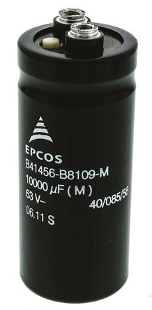EPCOS - B41456B8109M - EPCOS B41456 ϵ 63 V ֱ 10000F  B41456B8109M, 20%ݲ, 16m(ֵ), +85C		