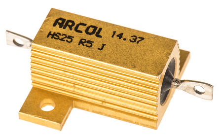 Arcol - HS25 R5 J - Arcol HS25 ϵ HS25 R5 J 25W 500m 5%  尲װ̶ֵ, Ӷ, Ƿװ		