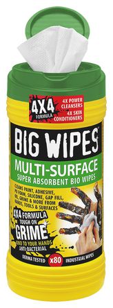 Big Wipes - 2440 - Big Wipes 2440 80 ɫ Ͱװ ʪ, 4 x 4in, ڹҵ		