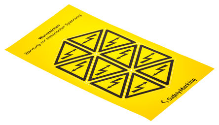 Wolk - 30.0350 - Wolk 30.0350 10װ ɫ Ӣ  Ƭ Σվ־ “Warning For Dangerous Electrical Voltage“, 46 x 50mm		