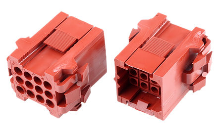 TE Connectivity - 207018-1 - TE Connectivity Metrimate 系列 5mm节距 4行 12路 母 压接连接器外壳 207018-1		