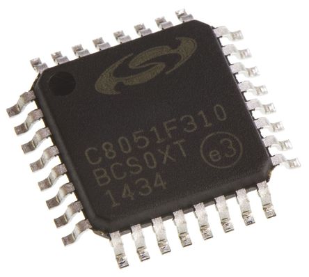 Silicon Labs - C8051F310-GQ - Silicon Labs C8051F ϵ 8 bit 8051 MCU C8051F310-GQ, 25MHz, 16 kB ROM , 1280 B RAM, LQFP-32		
