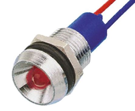 Tranilamp - LMR12/110AC/3 RED IP65 - Tranilamp LMR12/110AC/3 RED IP65 5 mm  ɫ LED ָʾ, ߽Ӷ, 12.7mmװ׳ߴ, 110 V 		