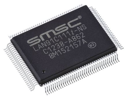 Microchip - LAN91C111I-NS - Microchip LAN91C111I-NS 10 Mbps, 100 Mbps ̫, MII, ISA, 3.3 V, 128 QFPװ		