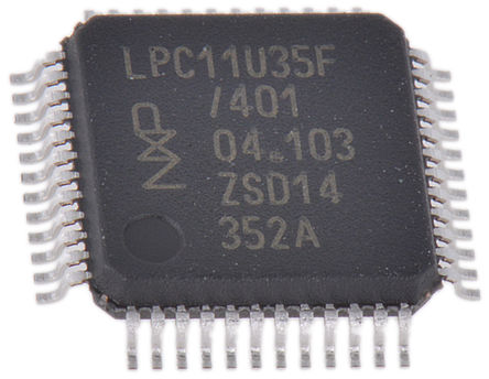NXP - LPC11U35FBD48/401 - NXP LPC11U ϵ 32 bit ARM Cortex M0 MCU LPC11U35FBD48/401, 50MHz, 64 kB ROM , 10 kB RAM, 1xUSB, QFP-48		
