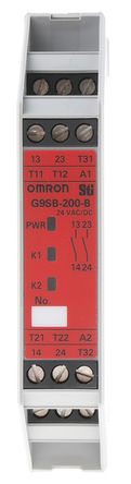 Omron - G9SB-200-B AC/DC24 - Omron G9SB ϵ ˫ͨ ȫ̵ G9SB-200-B AC/DC24, 24 V /ֱԴ, 2 ȫ		