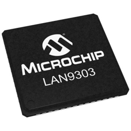Microchip - LAN9303-ABZJ - Microchip LAN9303-ABZJ 10 Mbps, 100 Mbps ̫, MII/RMII, 3.3 V, 56 QFNװ		