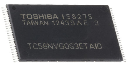 Toshiba - TC58NVG0S3ETAI0 - Toshiba TC58NVG0S3ETAI0 , 1 Gbyte (128M x 8), нӿ, 25ns, 2.7  3.6 V, 48 TSOPװ		