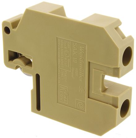 Weidmuller - SAK 10 -110060000 - Weidmuller SAK 系列 棕色 馈通端子块 0110060000, 57A, 800 V		