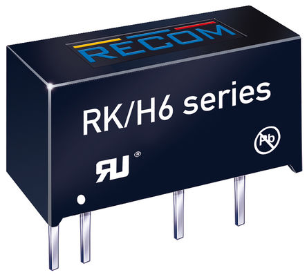 Recom - RK-1505S/H6 - Recom RK ϵ 1W ʽֱ-ֱת RK-1505S/H6, 5V dc, 200mA, 4kVѹ, 78%Ч, 7 Pin SIPװ		