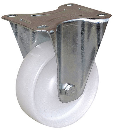 Guitel - 5080405 - Guitel 100mm直径 板式脚轮 5080405, 100daN负载, 聚烯烃轮胎, 聚烯烃轮毂		