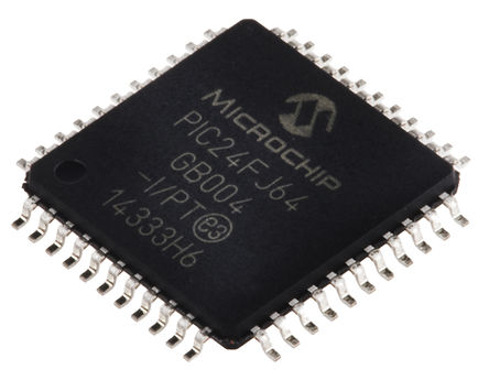 Microchip - PIC24FJ64GB004-I/PT - Microchip PIC24FJ ϵ 16 bit PIC MCU PIC24FJ64GB004-I/PT, 32MHz, 64 kB ROM , 8 kB RAM, 1xUSB, TQFP-44		