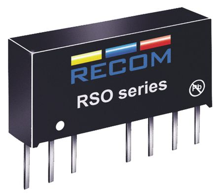 Recom - RSO-2412DZ - Recom RSO ϵ 1W ʽֱ-ֱת RSO-2412DZ, 9  36 V ֱ, 12V dc, 42mA, 1 (Tested for 1 Second)kV dcѹ		