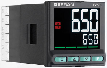 Gefran - 650-D-RRR-00220-0-LF-G - Gefran 650 ϵ PID ¶ȿ 650-D-RRR-00220-0-LF-G, 48 x 48mm, 20  27 V /ֱ, 4		
