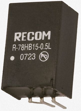 Recom - R-78HB15-0.5L - Recom ѹ R-78HB15-0.5L, 20  72V, 15V, 500mA SIP 3 װ		