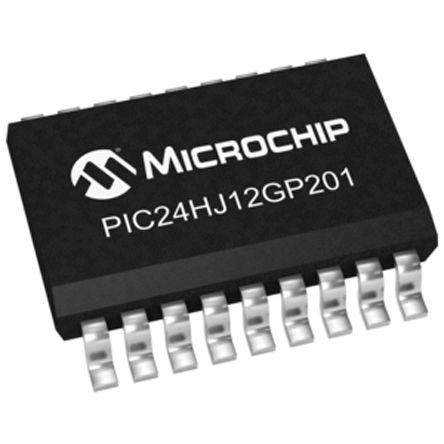 Microchip - PIC24HJ12GP201-I/SO - Microchip PIC24HJ ϵ 16 bit PIC MCU PIC24HJ12GP201-I/SO, 40MIPS, 12 kB ROM , 1 kB RAM, SOIC-18		