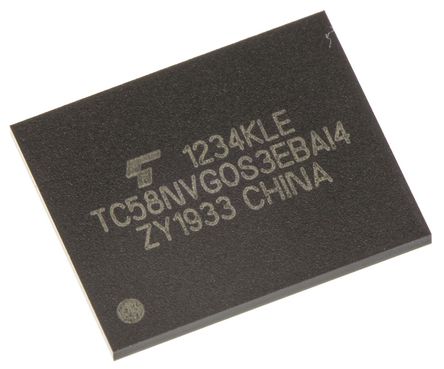 Toshiba - TC58NVG0S3EBAI4 - Toshiba TC58NVG0S3EBAI4 , 1 Gbyte (128M x 8), нӿ, 25ns, 2.7  3.6 V, 63 TFBGAװ		