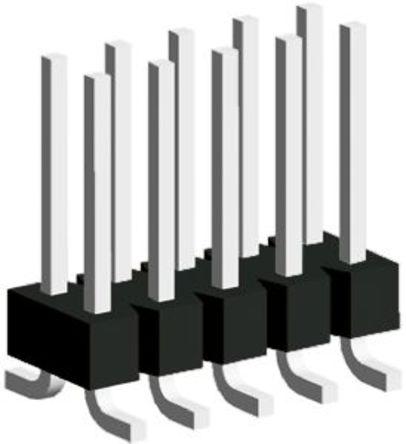 TE Connectivity - 1-146134-7 - TE Connectivity AMPMODU Mod II ϵ�� 10· 2.54mm�ھ� (2��) ֱ ���Ź��� 1-146134-7, ���Ӷ˽�, 3A, ���氲װ		