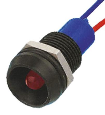 Tranilamp - LMR12/110/3 RED/BLK IP65 - Tranilamp LMR12/110/3 RED/BLK IP65 5 mm  ɫ LED ָʾ, ߽Ӷ, 12.7mmװ׳ߴ, 110 V 		