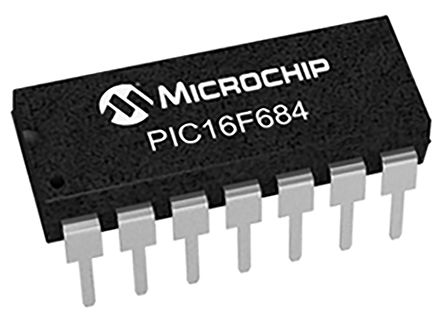 Microchip - PIC16F684-E/P - Microchip PIC16F ϵ 8 bit PIC16F MCU PIC16F684-E/P, 20MHz, 3.5 kB ROM , 128 B RAM, 1xUSB, PDIP-14		