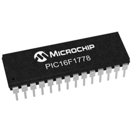 Microchip - PIC16F1778-I/SP - Microchip PIC16 ϵ 8 bit PIC MCU PIC16F1778-I/SP, 32MHz, 28 kB ROM , 2 kB RAM, SPDIP-28		
