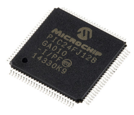 Microchip - PIC24FJ128GA010-I/PF - PIC24FJ ϵ Microchip 16 bit PIC MCU PIC24FJ128GA010-I/PF, 32MHz, 128 kB ROM , 8 kB RAM, TQFP-100		