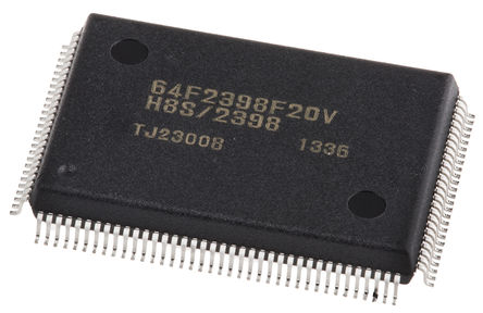 Renesas Electronics - HD64F2398F20V - Renesas Electronics H8S ϵ 16/32 bit H8S/2000 MCU HD64F2398F20V, 20MHz, 256 kB ROM , 8 kB RAM, PQFP-128		