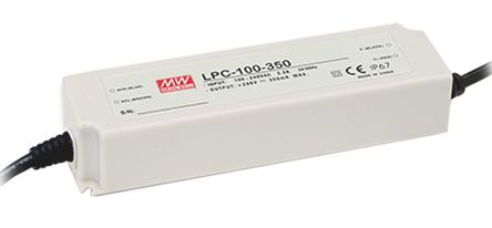 Mean Well - LPC-100-350 - Mean Well LED  LPC-100-350, 127  370 V ֱ90  264 V , 143  286V, 350mA, 100.1W		