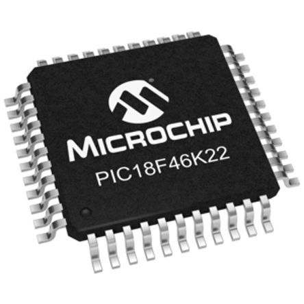 Microchip - PIC18LF46K22-I/PT - Microchip PIC18F ϵ 8 bit PIC MCU PIC18LF46K22-I/PT, 64MHz, 64 kB ROM , 1024 B3896 B RAM, TQFP-44		