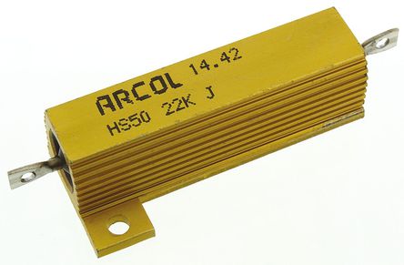 Arcol - HS50 22K J - Arcol HS50 ϵ HS50 22K J 50W 22k 5%  尲װ̶ֵ, Ӷ, Ƿװ		