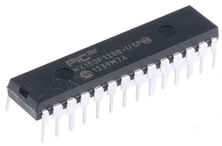 Microchip - PIC32MX150F128B-I/SP - Microchip PIC32MX ϵ 32 bit PIC MCU PIC32MX150F128B-I/SP, 40MHz, 131 kB ROM , 32 kB RAM, SPDIP-28		