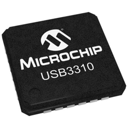 Microchip - USB3310C-CP - Microchip USB3310C-CP USB շ, ֧USB 2.0, 1.8 V, 24 QFNװ		