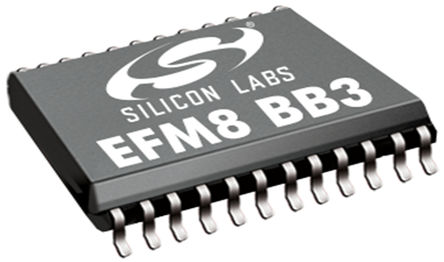 Silicon Labs - EFM8BB31F16G-B-QSOP24 - EFM8 ϵ Silicon Labs 8 bit CIP-51, 8051 MCU EFM8BB31F16G-B-QSOP24, 50MHz, 16 kB ROM , 2304 B RAM, QSOP-16		