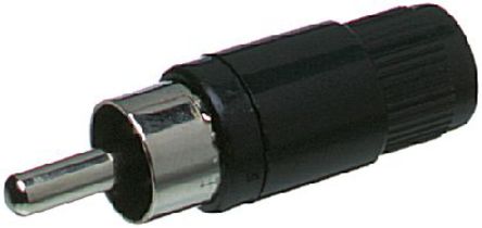 Lumberg - 15-151 - Lumberg 黑色 2A RCA 插头 15-151, 电缆安装, 镀镍触点, -20 → +70 °C		