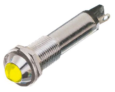 Dialight - 609-1312-140F - Dialight 609-1312-140F 6.1 mm ͹ ɫ LED ָʾ, ƬӶ, 9mmװ׳ߴ, 24 V ֱ		