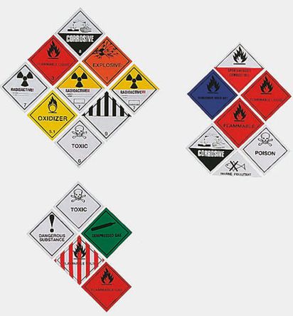 Signs & Labels - C04A/S - Signs & Labels C04A/S 5װ Ӣ  ϩ Σվǩ “Compressed Gas“, 100 x 100mm		