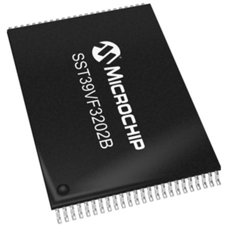 Microchip - SST39VF3202B-70-4I-EKE - Microchip SST39VF3202B-70-4I-EKE , 32mb (2M x 16 λ), нӿ, 70ns, 2.7  3.6 V, 48 TSOPװ		