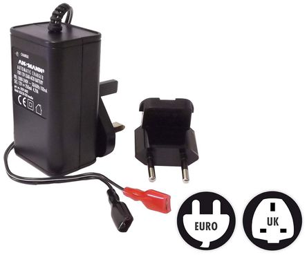 Ansmann - 2039-3002 - Ansmann 2039 系列 铅酸电池充电器 2039-3002, 100 → 240V ac输入, 12V输出@0.35A, 欧洲/英国插头		