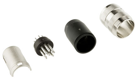 Amphenol - T3504001 - Amphenol 8路 Din 插头 T3504001, 额定5A, 100 V 交流, 电缆安装		